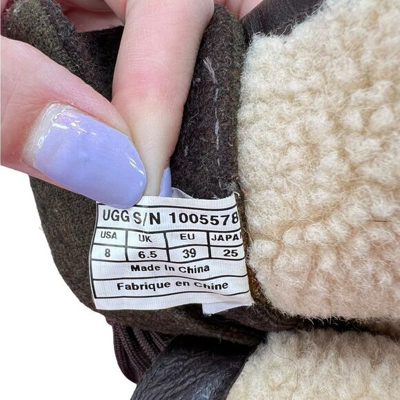 UGG Elsa Tall Waterproof Leather and Wool Riding Boots Size 8 - Picture 12 of 13